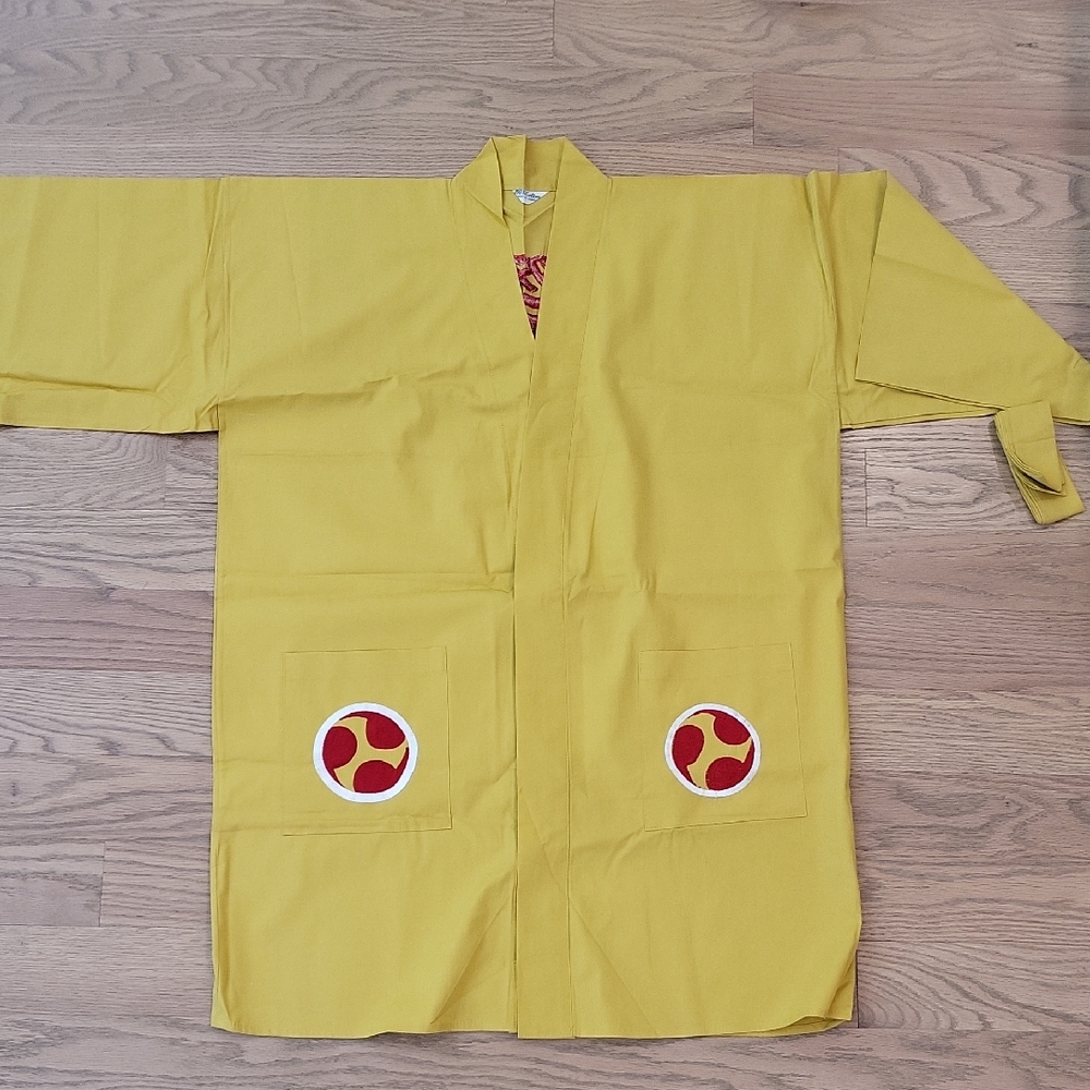 Yellow Kimono with Red Accents